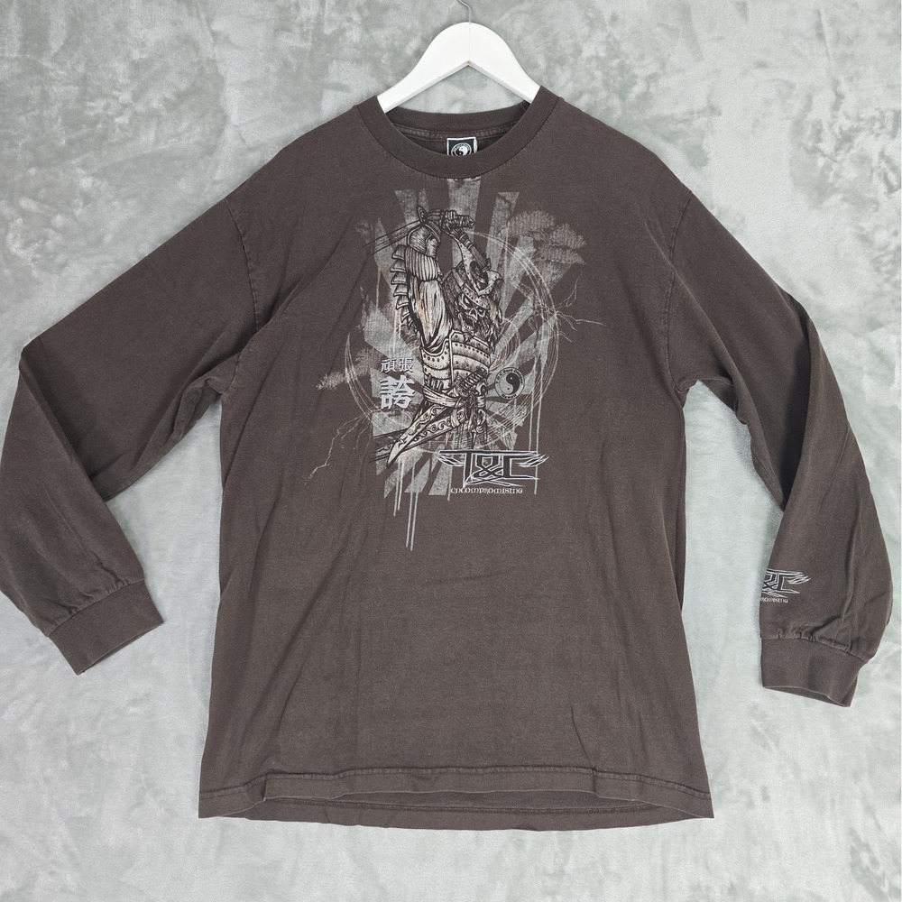 Vintage T&C Surf Designs Mens Y2K T-Shirt Large Brown Hawaii 808 Surf